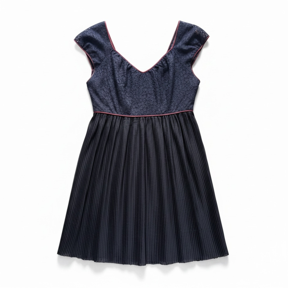 Barbizon Airess Vintage Nylon Lace and Pleated Dress